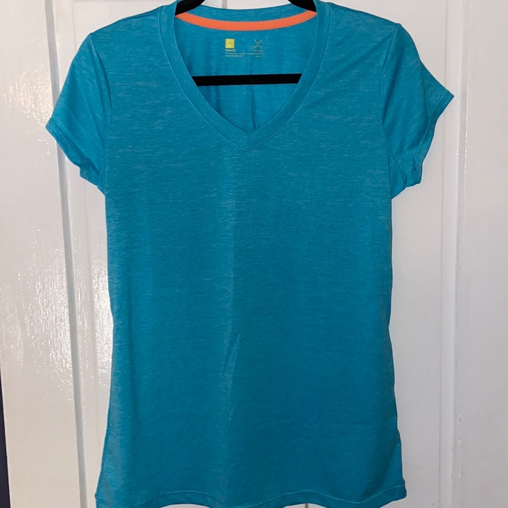Loose Fit Size Medium Aqua Athletic Top